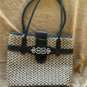 Gorgeous, Brighton, straw and leather tote. Perfect on the inside and out!